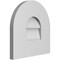 Ekena Millwork Round Top Surface Mount PVC Gable Vent: Non-Functional, w/ 3-1/2"W x 1"P Standard Frame, 12"W x 12"H GVPRT12X1201SN - alternate 3